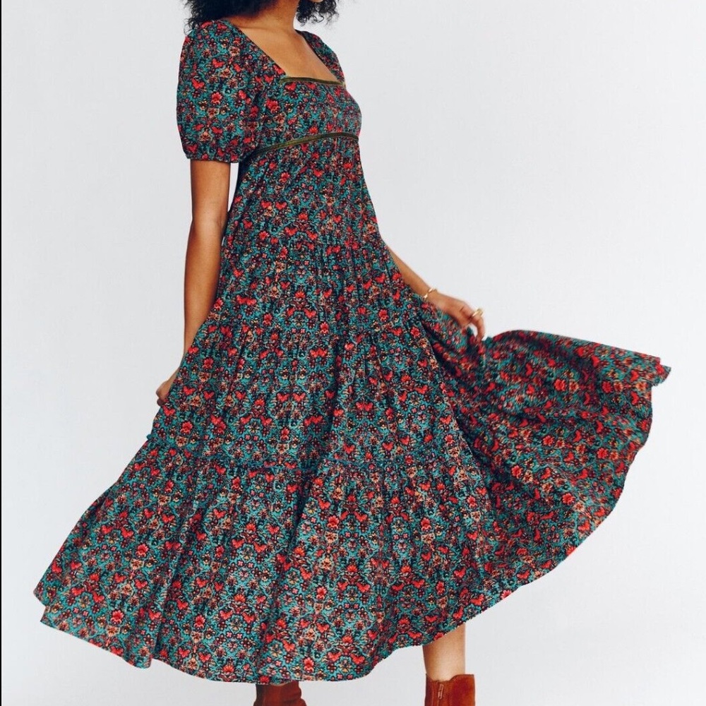 RARE! Free People - Ashley Corduroy Babydoll Maxi Dress